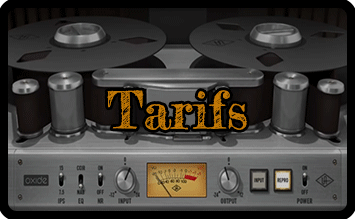 Alphabet Recording - Tarifs